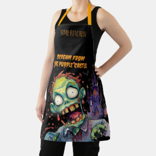 Halloween, Zombie,Scream From The Purple Castle , Apron