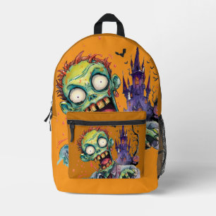 Halloween, Zombie,Scream From The Purple Castle , Printed Backpack