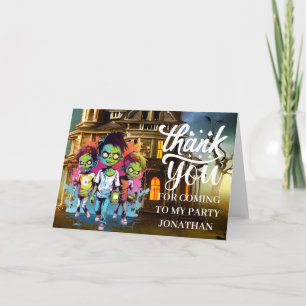 Halloween zombie-themed kids THANK YOU