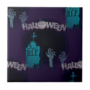 halloween zombie tile