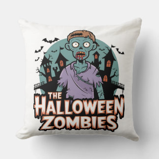 Halloween Zombies Home Throw Pillow: Spooky New Mo Throw Pillow