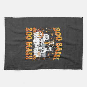 Halloween Zoo Animals Boo Bash Zoo Mash_1 Kitchen Towel