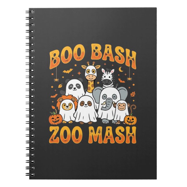 Halloween Zoo Animals Boo Bash Zoo Mash_1 Notebook (Front)