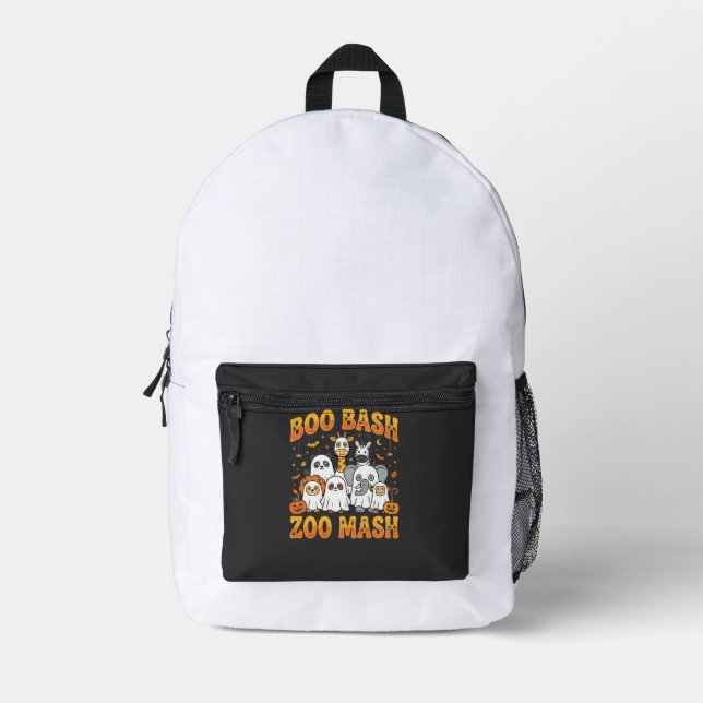 Halloween Zoo Animals Boo Bash Zoo Mash_1 Printed Backpack (Front)