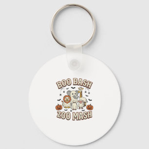 Halloween Zoo Boo Bash Funny Animal Party_1 Keychain