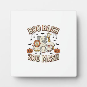 Halloween Zoo Boo Bash Funny Animal Party_1 Plaque