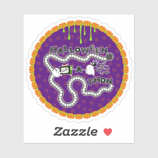 Halloweenathon Game Board Circle with Ghosts (Sheet)