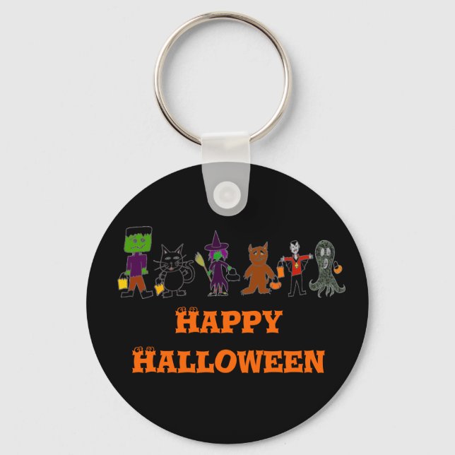 HalloweenFriends, Happy Halloween Keychain (Front)