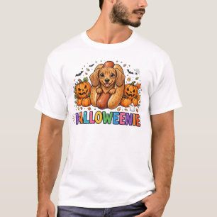 Halloweenie Cute Dachshund Pumpkin Halloween Shirt