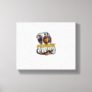 Halloweenie Funny Halloween Dachshund Dressed As A Canvas Print