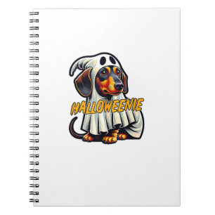 Halloweenie Funny Halloween Dachshund Dressed As A Notebook