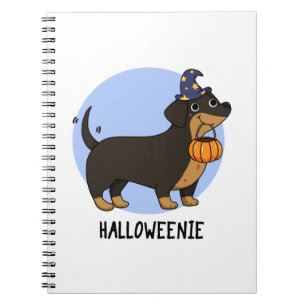 Halloweenie Funny Sausage Dog Pun Notebook