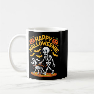 Halloweenie Skeleton Walk Funny Dog Lover Coffee Mug