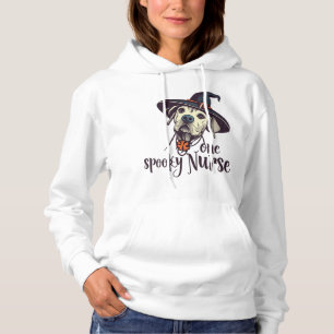 Halloween's Canine Hero One Spooky Nurse Dog Hoodie