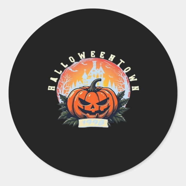 HalloweenTown 1998 Essential T-Shirt Classic Round Sticker (Front)