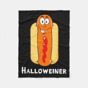 Halloweiner Halloweener Funny Halloween Hot Dog Fleece Blanket