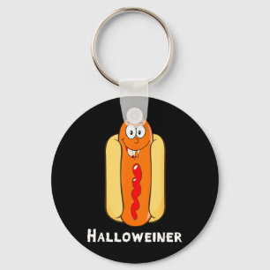 Halloweiner Halloweener Funny Halloween Hot Dog Keychain