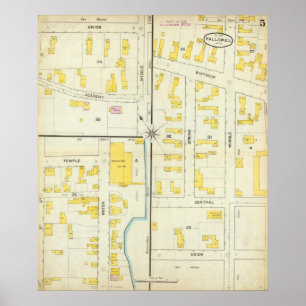 Hallowell, Kennebec County, and Maine Poster