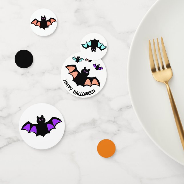 Hallowen flying bats confetti (Group)