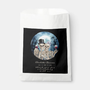 Hallowen Gothic Skulls Tarot The Lovers Wedding Favour Bag