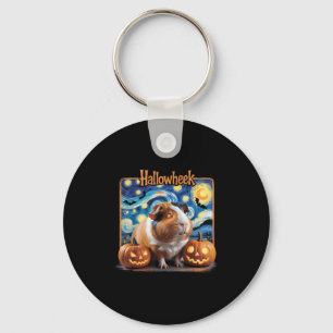 Hallowheek Guinea G Halloween Art  Keychain