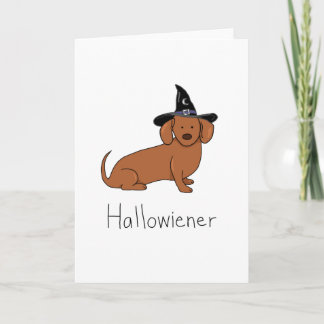 Hallowiener - Halloween Wiener Dog (Dachshund) Card
