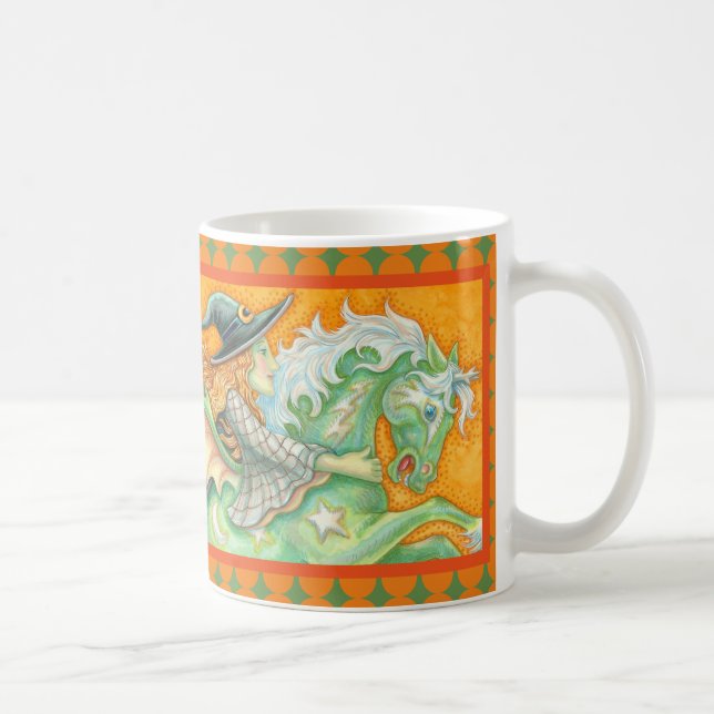 HALLOWS EVE WITCH AND HORSE CLASSIC MUG Orange (Right)