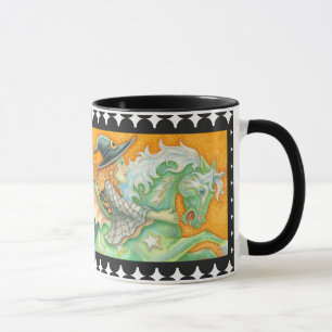 HALLOWS EVE WITCH AND HORSE COMBO MUG Mirror Image