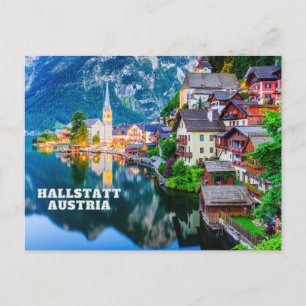 Hallstatt, Austria Mountain Lake View Postcard