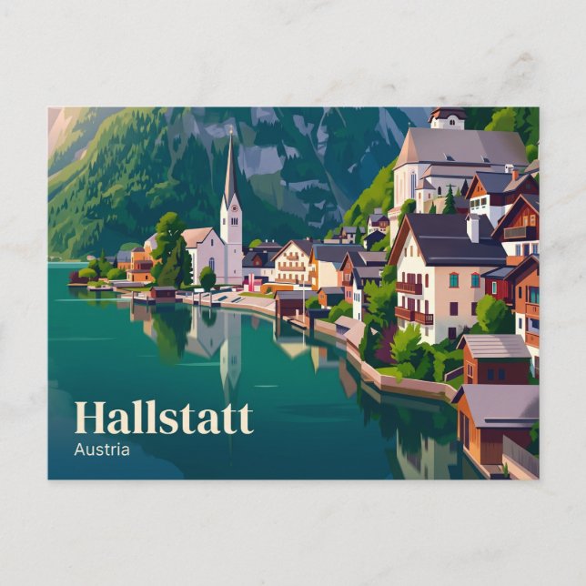 Hallstatt Austria Postcard (Front)