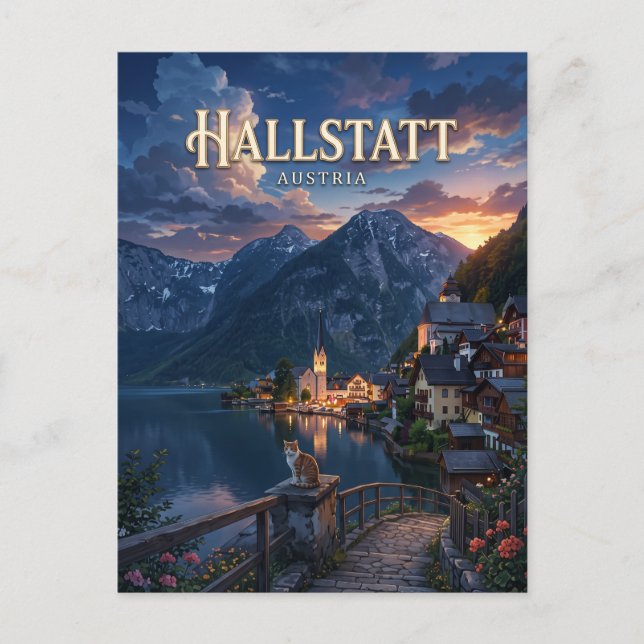Hallstatt Austria Postcard (Front)