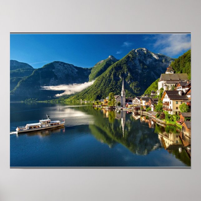 Hallstatt, Austria scenic photograph Poster (Front)