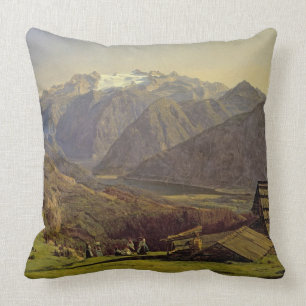 Hallstatter-See (oil on canvas) Throw Pillow