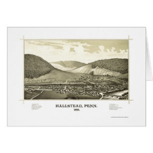 Hallstead, PA Panoramic Map - 1887