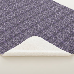 Hallways Dark Purple Abstract Watercolor Art Sherpa Blanket
