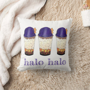 Halo-Halo (Haluhalo) Filipino Hawaiian Shave Ice Throw Pillow