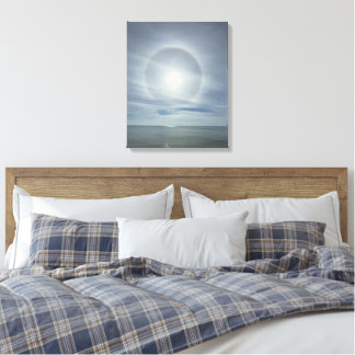 Halo of Light Over the Ocean Beach Canvas Print