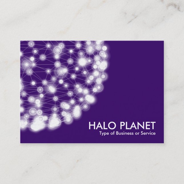 Halo Planet - Deep Purple Business Card (Front)