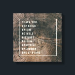 Halos of Grain #4 (12x12) Canvas Print<br><div class="desc">This striking photograph is enriched with potent words to convey great commendability and character:

Thank you
For being
Unique
Notable
Distinct
Original
Unrivaled
Uncommon
One of a kind</div>
