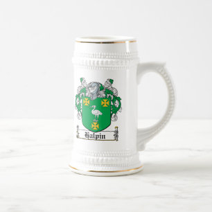 Halpin Family Crest Beer Stein