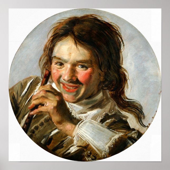 Hals - Laughing Boy With A Flute Poster (Front)