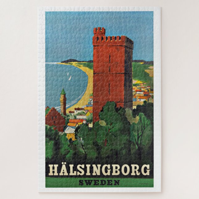 Hälsingborg Sweden Karnan Tower Travel Jigsaw Puzzle (Vertical)
