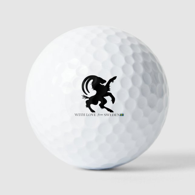 Hälsingebocken golf boll balls (Front)