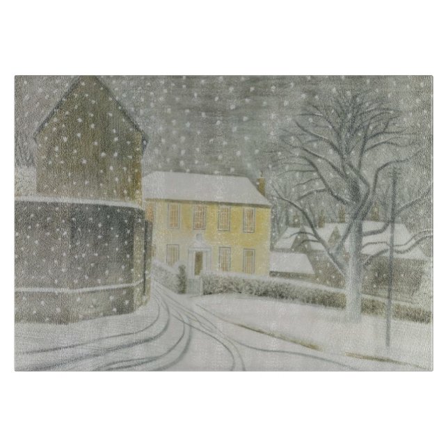Halstead Road in Snow (by Eric Ravilious) Cutting Board (Front)