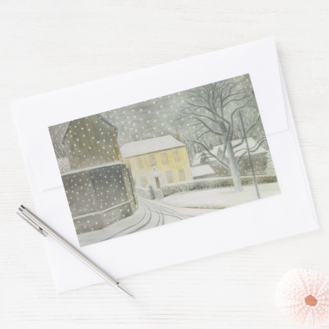 Halstead Road in Snow (by Eric Ravilious) Sticker (Envelope)