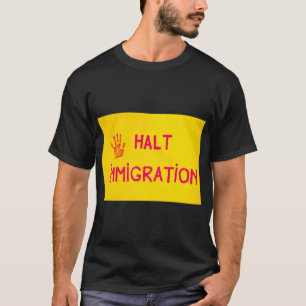 HALT IMMIGRATION Men's Basic Dark T-Shirt