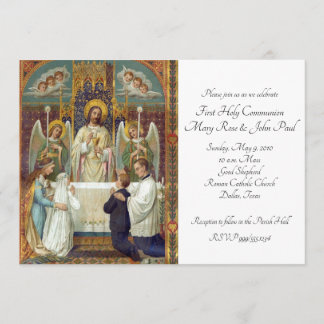 Halt in Awe First Communion Invitation