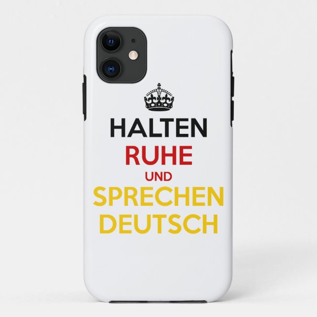Halten Ruhe und Sprechen Deutsch Case-Mate iPhone Case (Back)