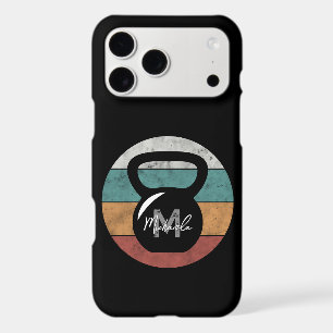 Haltère vintage personnalisé avec monogramme nom i