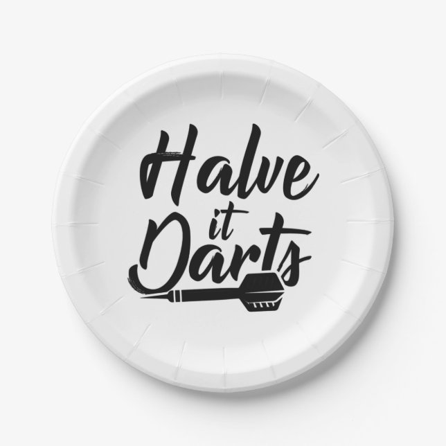 Halve It Darts Paper Plate (Front)